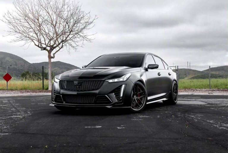 كاديلاك CT5-V بلاكوينج المعدلة مزيج داكن من الكربون و البرونز الساتان بقوة أمريكية لا تقاوم