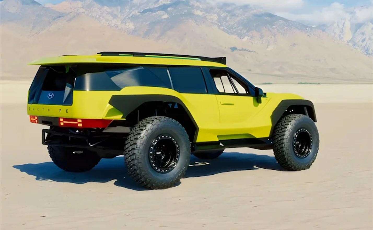 هيونداي سانتا في باجا تخطف الأنظار بتصميم جريء قد يمهد لدخول العلامة الكورية عالم سباقات الصحراء 3 هيونداي سانتا في باجا تخطف الأنظار بتصميم جريء قد يمهد لدخول العلامة الكورية عالم سباقات الصحراء - عرب اوتو هب